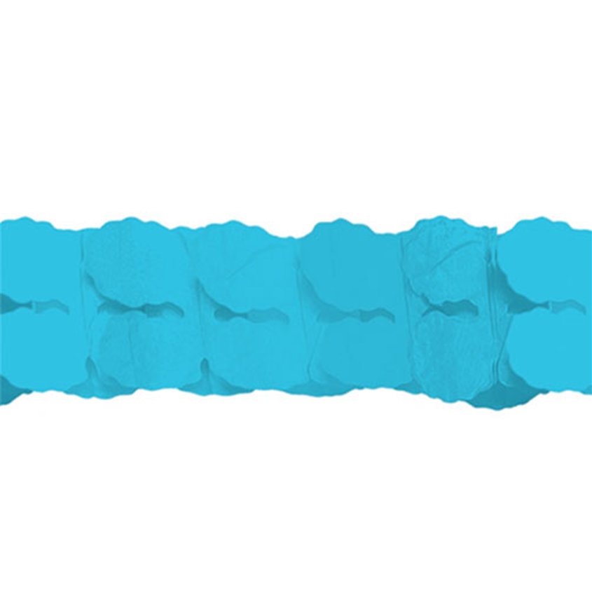 Turquoise Paper Garland Decoration - 3.7m – product image 2