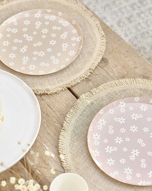 Ditsy Daisy Paper Plates - 22cm (8pk)