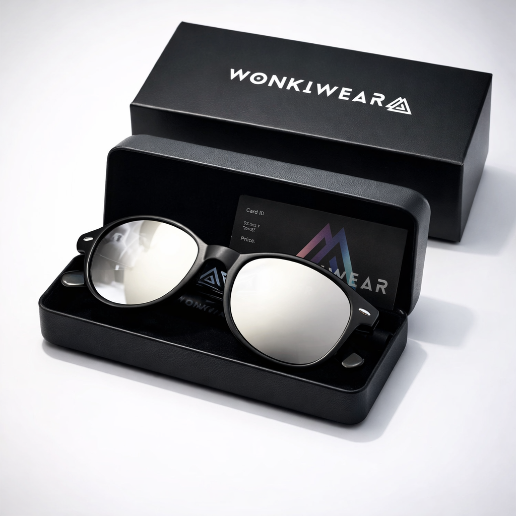 Black Spiral Diffraction Glasses