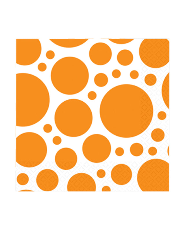 Orange Dot Paper Luncheon Napkins - 33cm 2ply (20pk)
