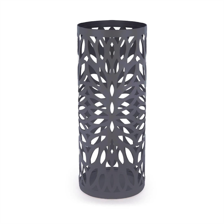Round Metal Umbrella Stand in Grey | M&W	