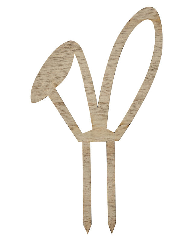 Wooden bunny Ears Cake Topper – product image 2