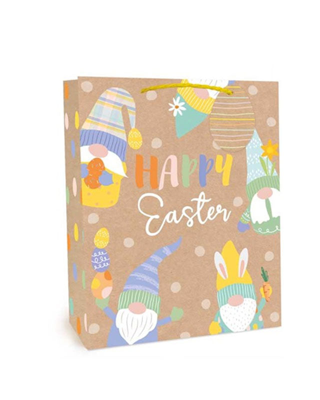 Kraft Easter Spots & Gonks Medium Gift Bag - 23cm x 18cm – product image 1