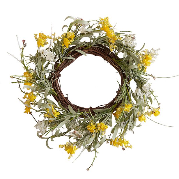 Spring Blossom Yellow Wreath