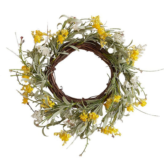 Spring Blossom Yellow Wreath