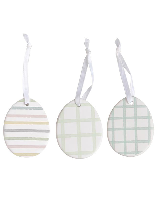 Hanging Ceramic Easter Eggs (3pk)