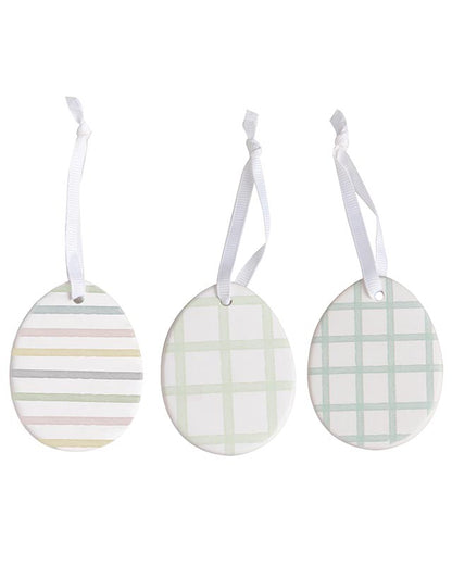 Hanging Ceramic Easter Eggs (3pk)