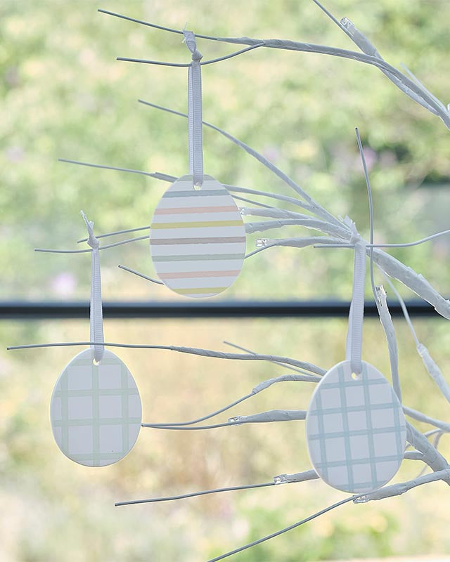 Hanging Ceramic Easter Eggs (3pk)