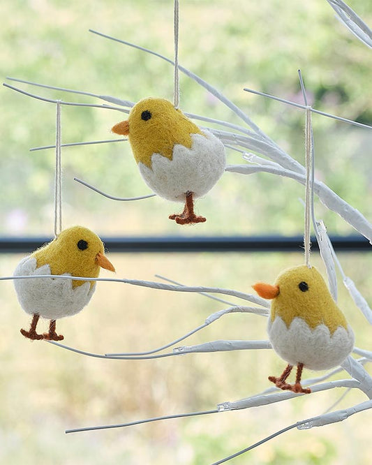 Hanging Felt Chicks (3pk)