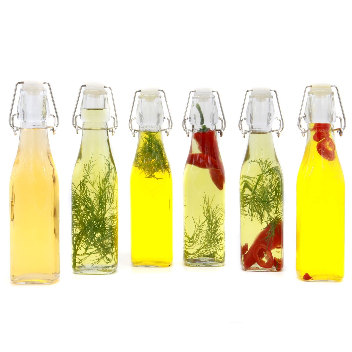 Clip Top Preserve Airtight Glass Kitchen Bottles 500ml - Set of 6 | M&W	
