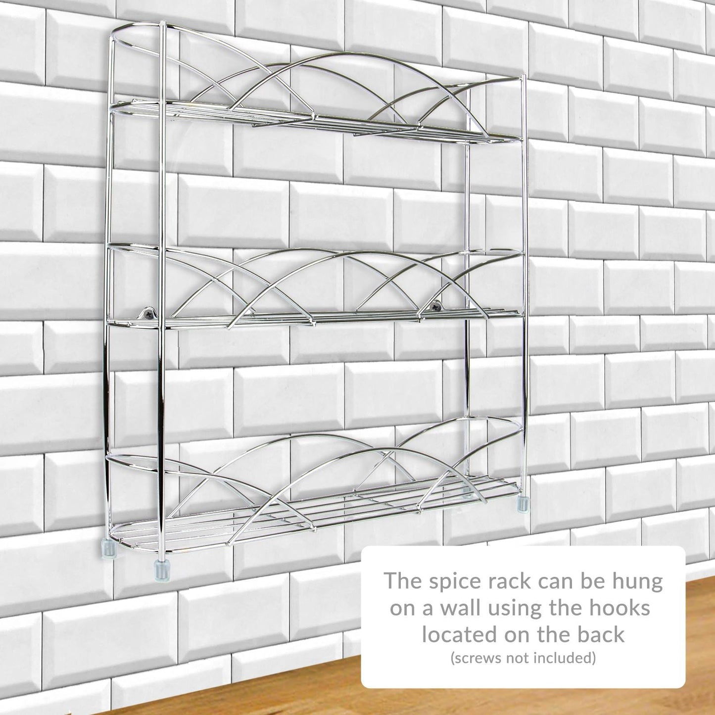 3 Tier Herb & Spice Rack Chrome | M&W	