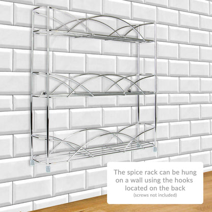 3 Tier Herb & Spice Rack Chrome | M&W	