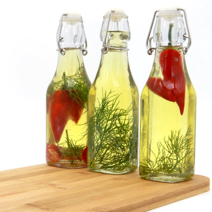 Clip Top Preserve Airtight Glass Kitchen Bottles 500ml - Set of 6 | M&W	