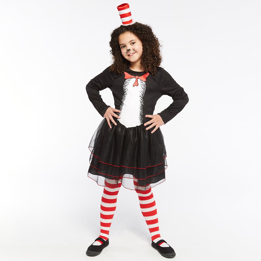 Dr Seuss Cat in the Hat Dress - Child and Teen Costume