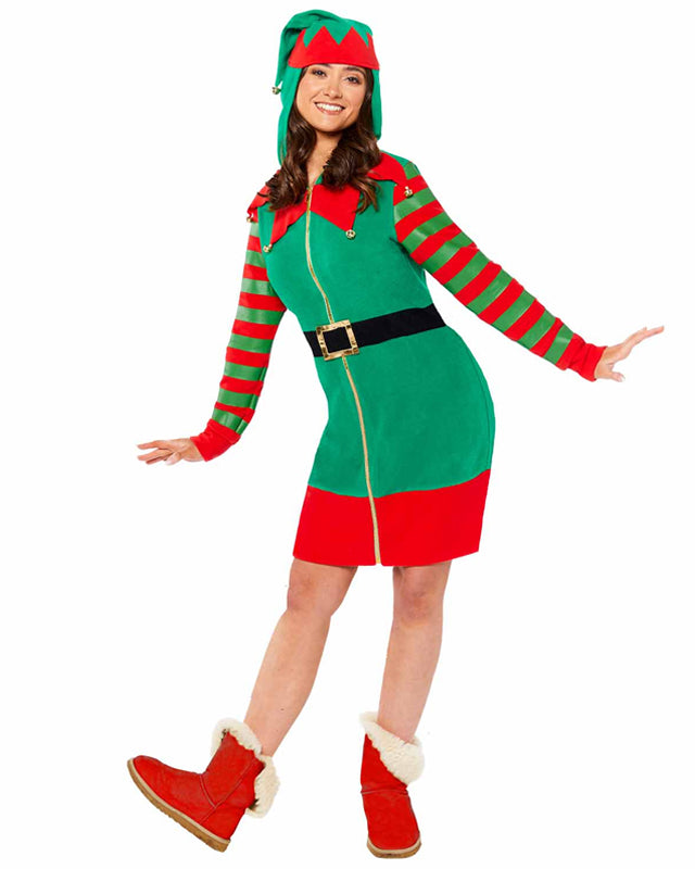 Festive Elf Women  - Adult Costume