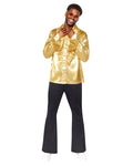 70s Gold Ruffle Shirt - Adult Costume – product image 1