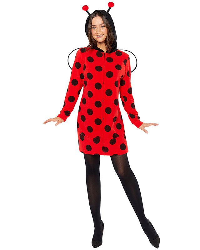 Ladybug Fleece Dress - Adult Costume