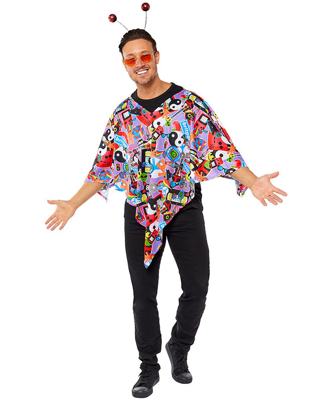 90s Retro Poncho - Adult Costume