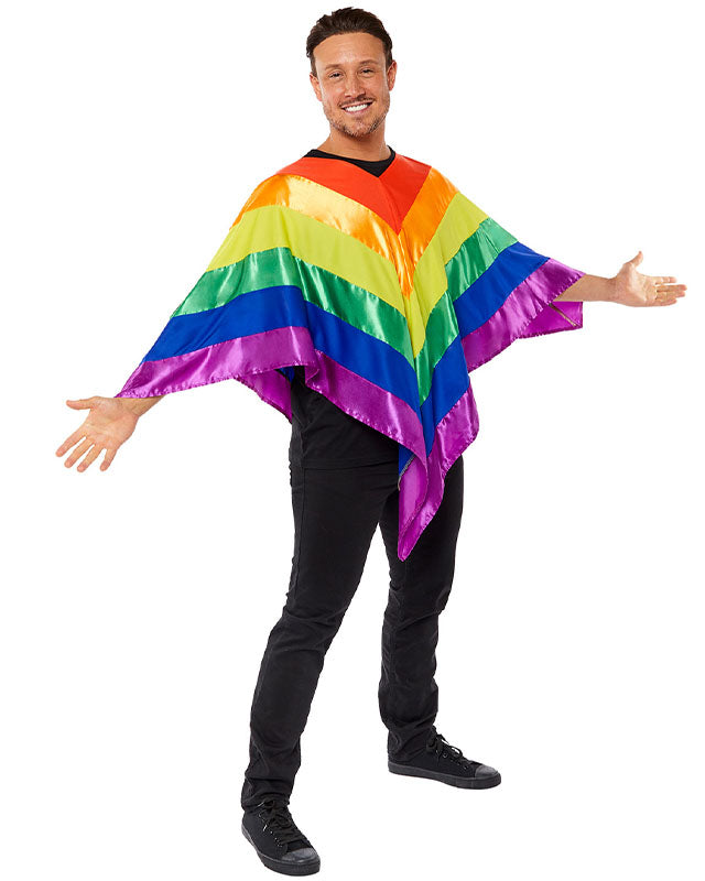 Rainbow Poncho - Adult Costume