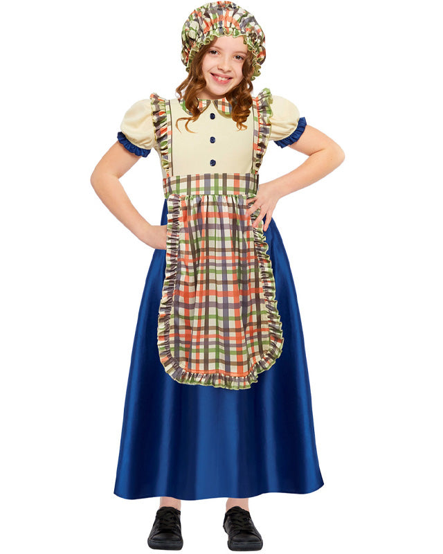 Victorian Girl Check Deluxe - Child Costume – Party Delights Wondergroup