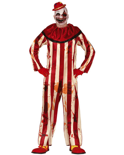 Striped Killer Clown - Adult Costume