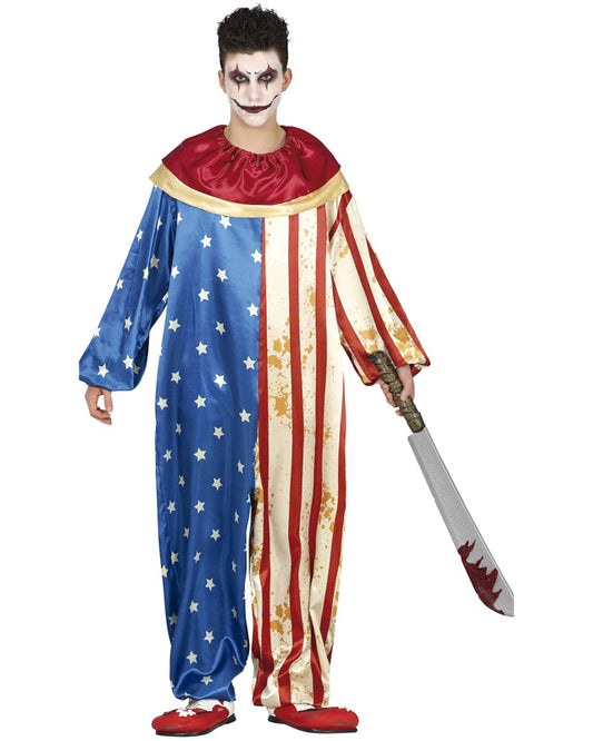 Patriot Clown Costume - Teenage Costume