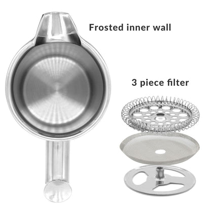 French Press Cafetiere Steel Coffee Maker 1000ml | M&W	