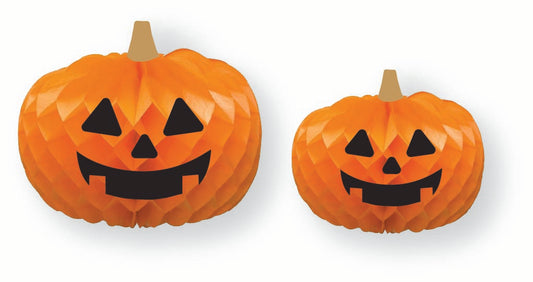Spooky Spectacles Honeycomb Pumpkin Decorations