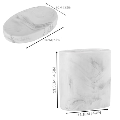 Resin Bathroom Set - 4 Piece | M&W	