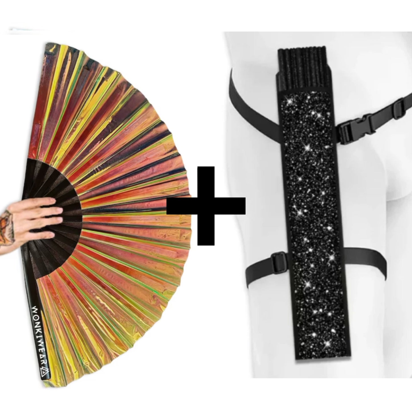 Unicorn Dreams XL Iridescent Festival Fan