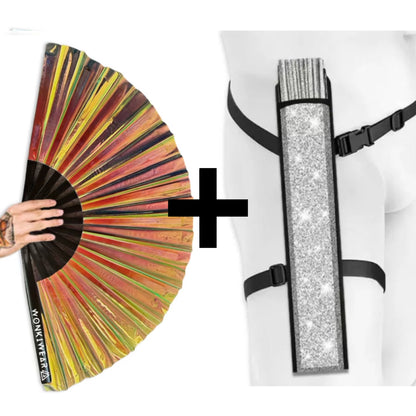 Unicorn Dreams XL Iridescent Festival Fan