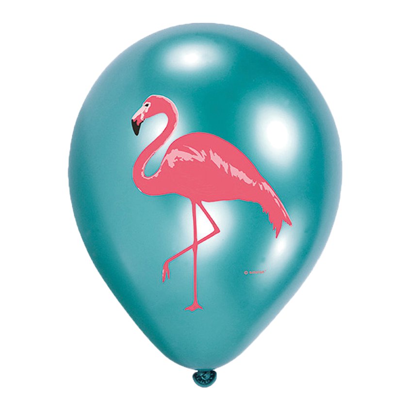 Flamingo Paradise Balloons - 11" Latex (6pk) – product image 2