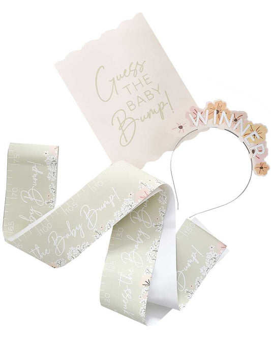 Floral Baby Measure the Bump Game