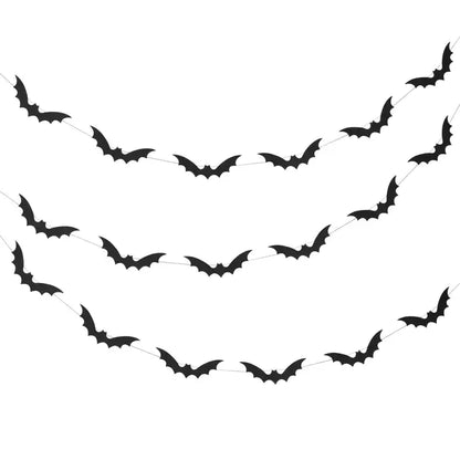 Black Bat Paper Bunting - 5m