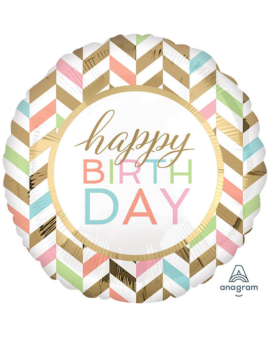 Confetti Fun 'Happy Birthday' Jumbo Balloon - 28" Foil