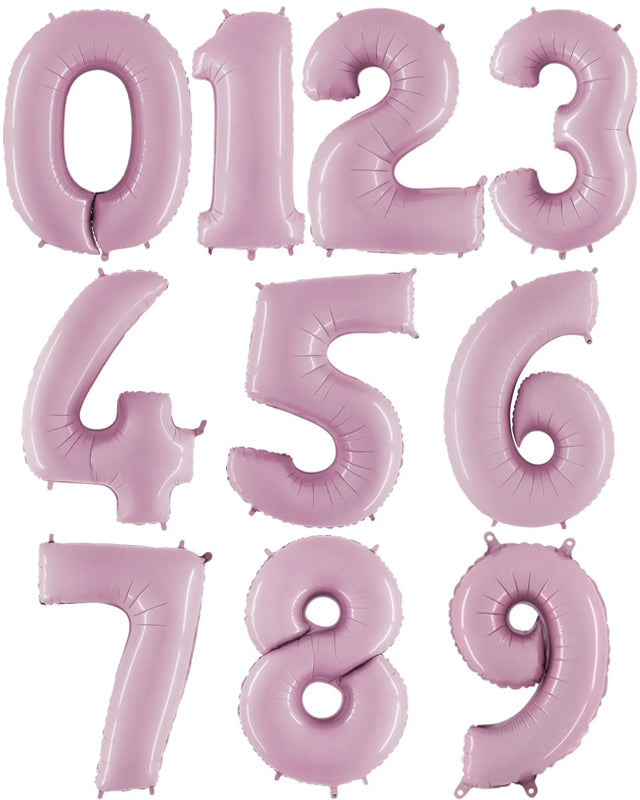 Pastel Pink Foil Number Balloons - 40" – product image 1