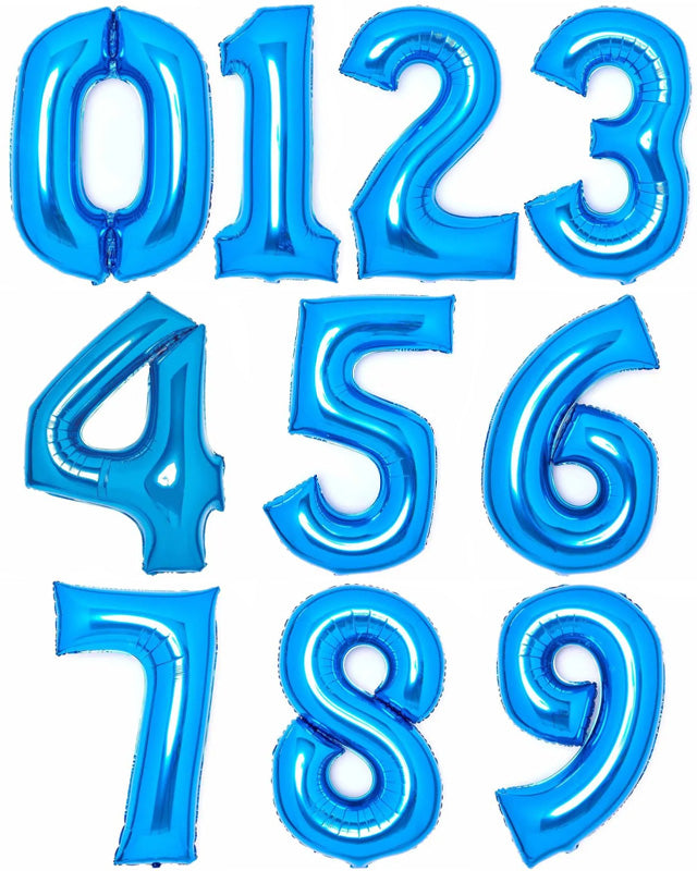 Blue Foil Number Balloons - 34" – product image 1
