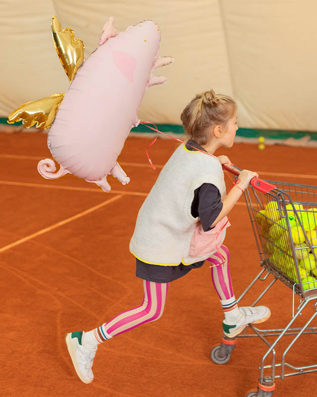 Pink Flying Pig Shape Balloon - 28" Foil