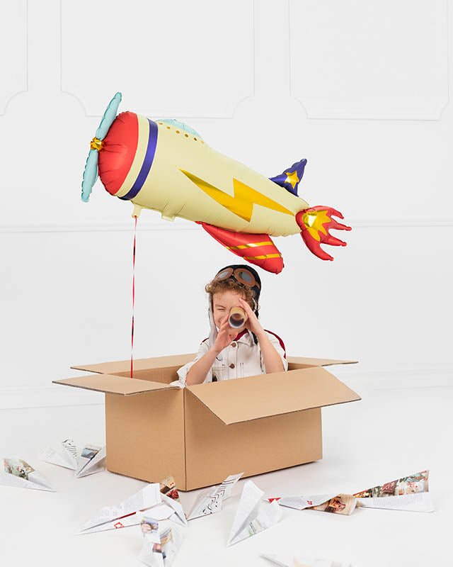 Retro Plane Shape Balloon - 36" Foil – product image 2