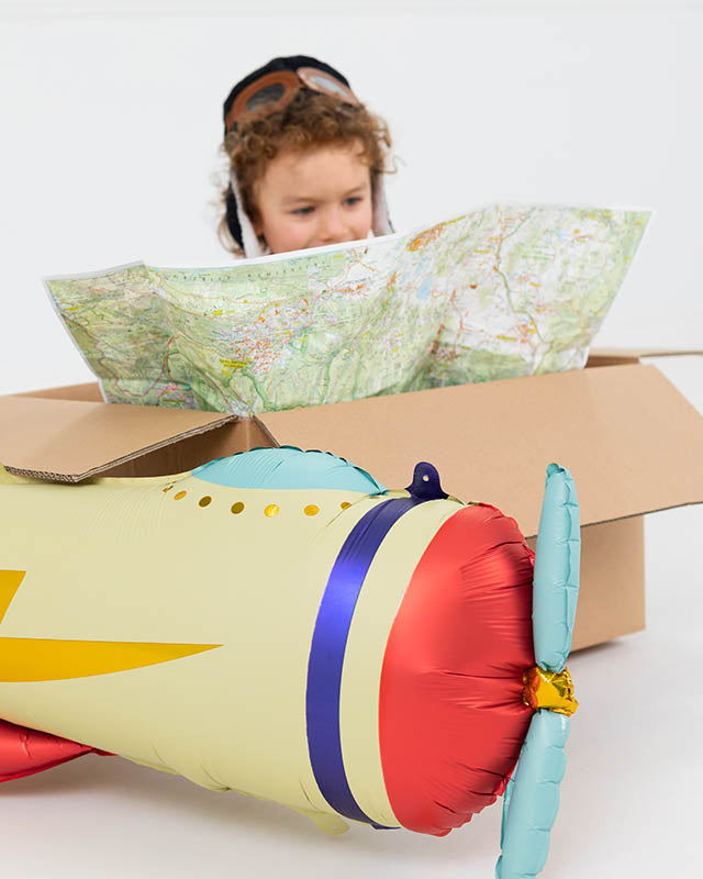 Retro Plane Shape Balloon - 36" Foil – product image 3