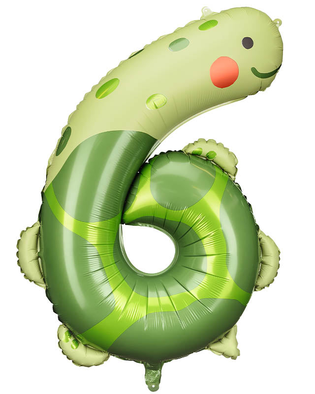 Turtle Number 6 Balloon - 34" Foil