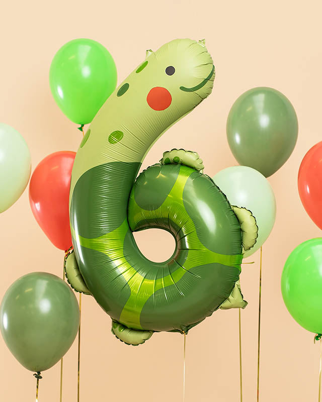 Turtle Number 6 Balloon - 34" Foil