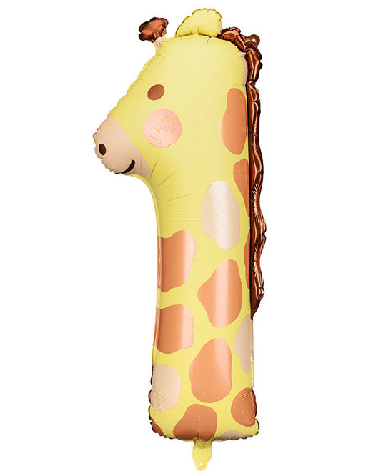 Giraffe Number 1 Balloon - 34" Foil