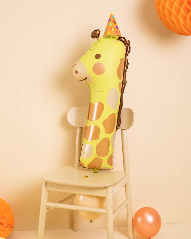Giraffe Number 1 Balloon - 34" Foil