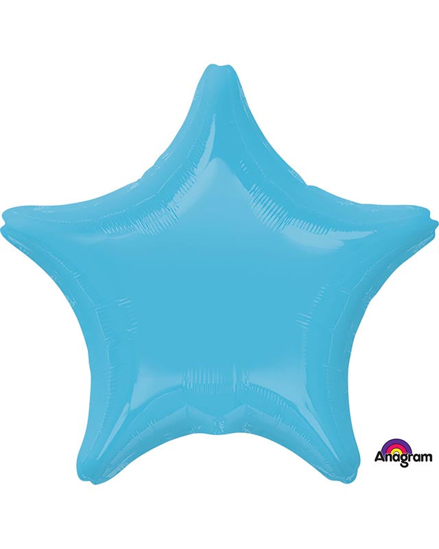 Caribbean Blue Star Balloon - 18" Foil