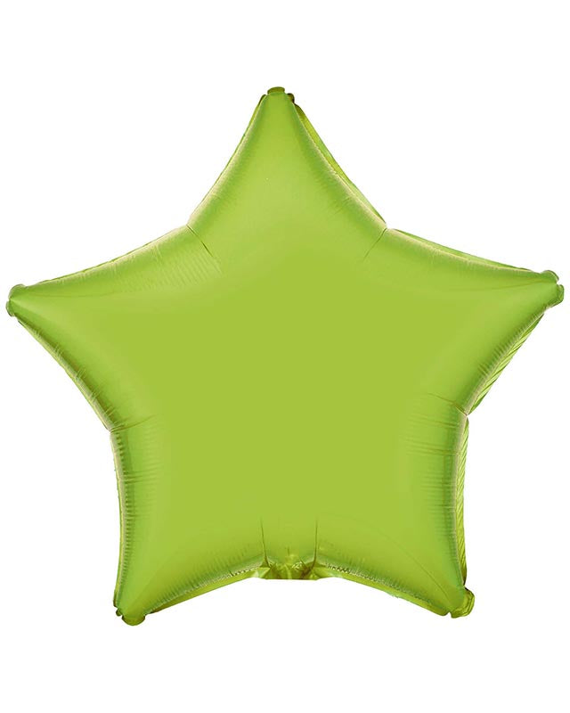 Lime Green Star Balloon - 18" Foil foil