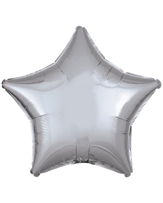 Metallic Silver Star Balloon - 18" Foil
