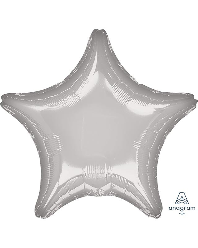 Metallic Silver Star Foil Balloon - 18" Foil