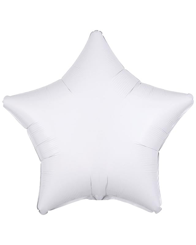 Metallic White Star Balloon - 18" Foil (Unpackaged)