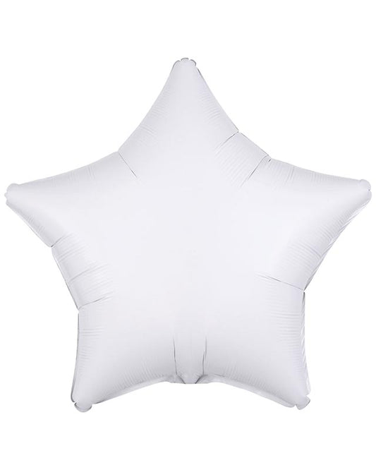 Metallic White Star Balloon - 18" Foil (Unpackaged)